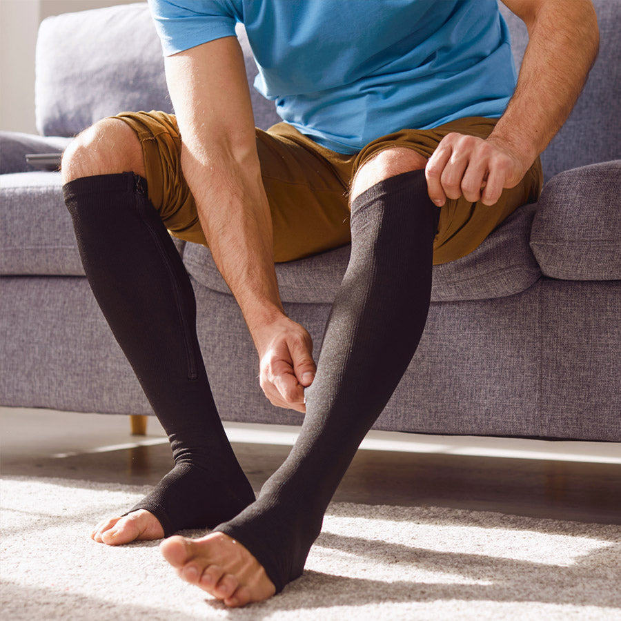 Open Toe Knee High Compression Socks