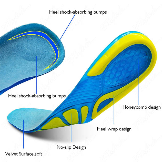 Silicone Non-Slip Gel Sport Shoe Insoles