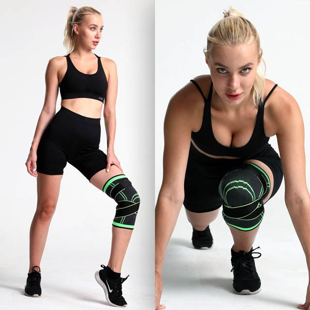 3D Woven Knee Compression Sleeve with Straps - Austier