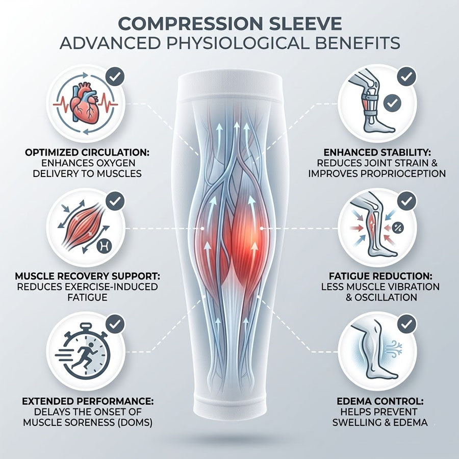 1 Pair - Calf Compression Sleeves