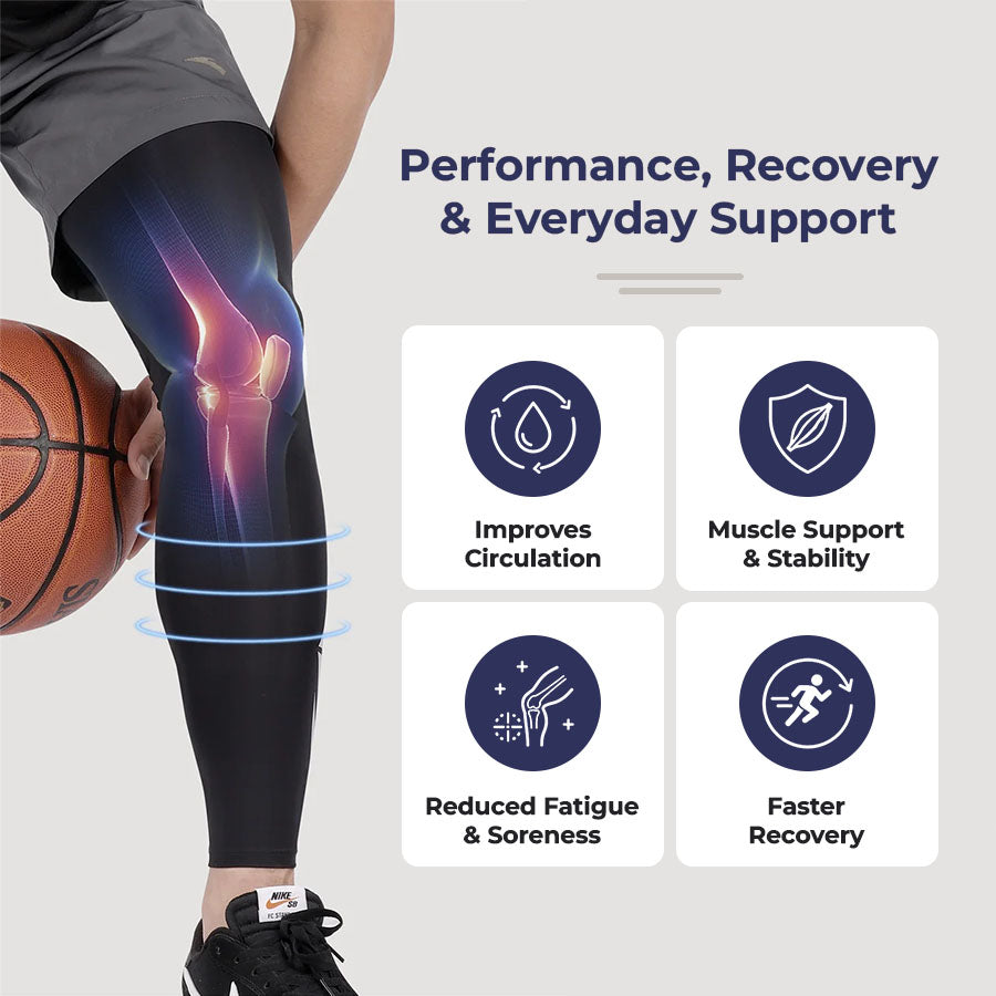 1 Pair - Leg Compression Sleeves