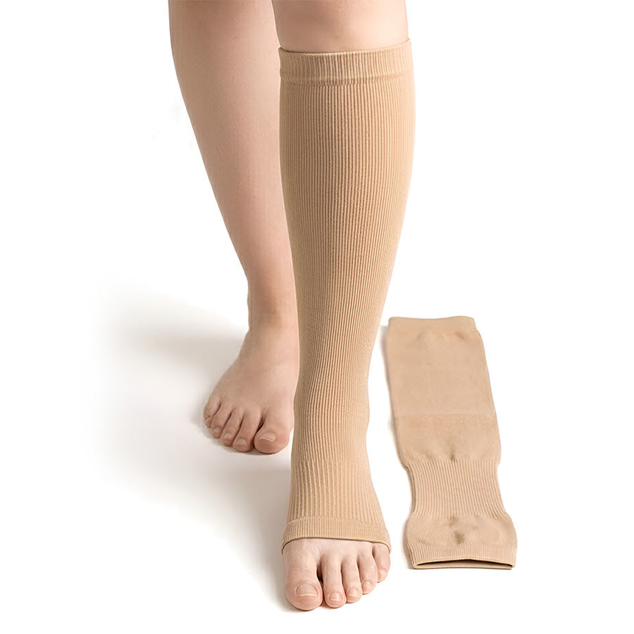 Open Toe Knee High Compression Socks