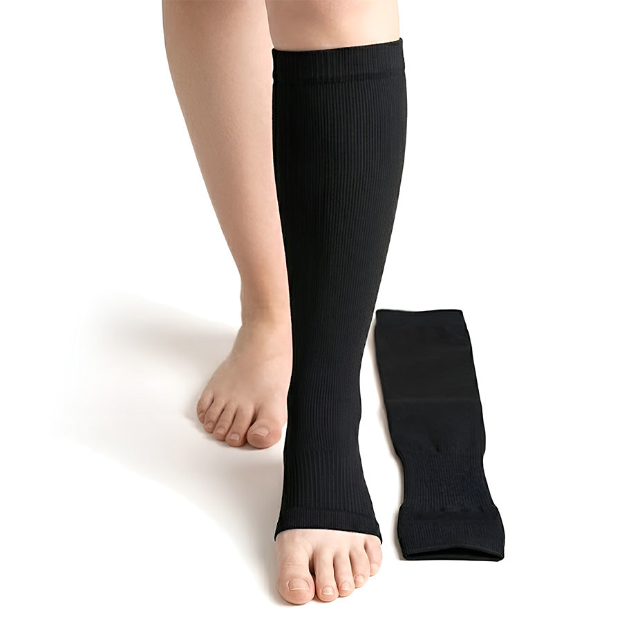 Open Toe Knee High Compression Socks