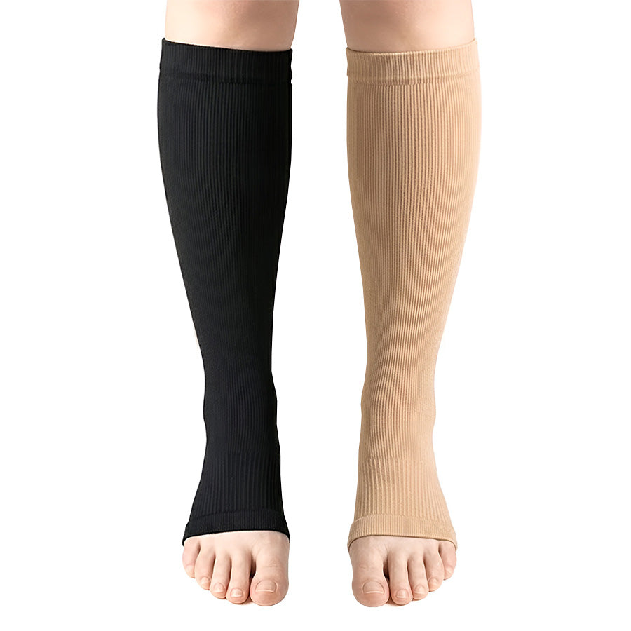 Open Toe Knee High Compression Socks
